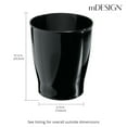 thumbnail image 3 of mDesign Small Round Bathroom 1.25 Gal. Trash Can Wastebasket, Black, 3 of 4