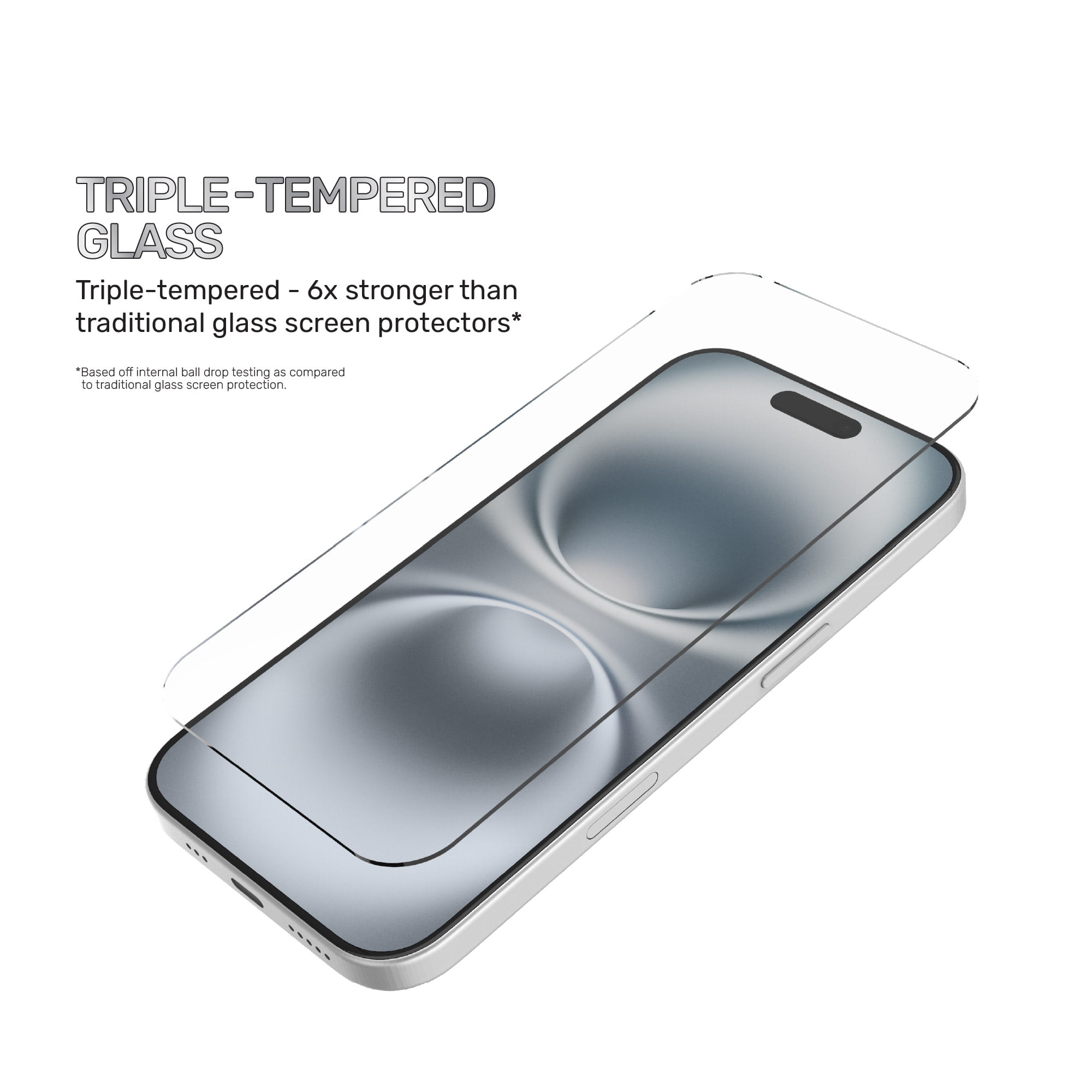 DuraGlass DefenseTech Glass Screen Protector with Blue Light Filtering for iPhone 17