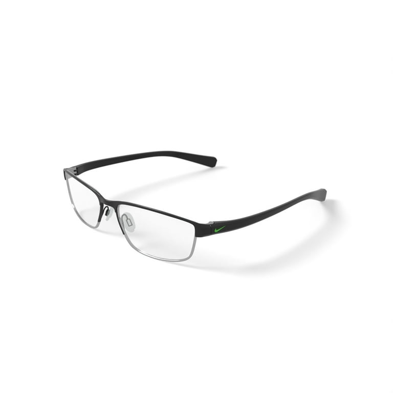 Nike Men's 8097G Prescription Eyeglasses with Case, Satin Black