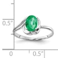 thumbnail image 2 of Primal Gold 14 Karat White Gold 7x5mm Oval Emerald Ring, 2 of 4