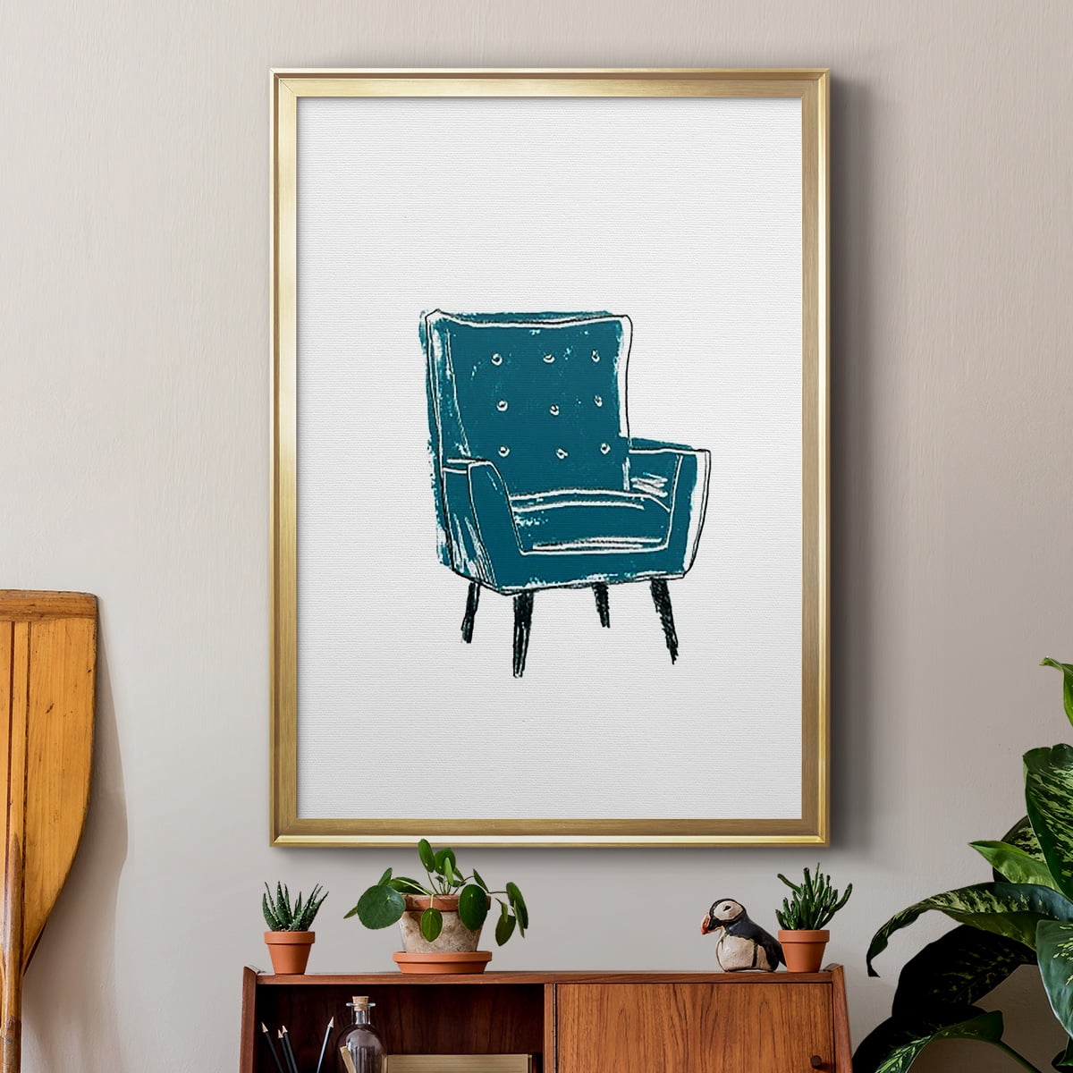 Take a Seat VII Premium Framed Print, in Gold, Black, or Silver - Ready to Hang