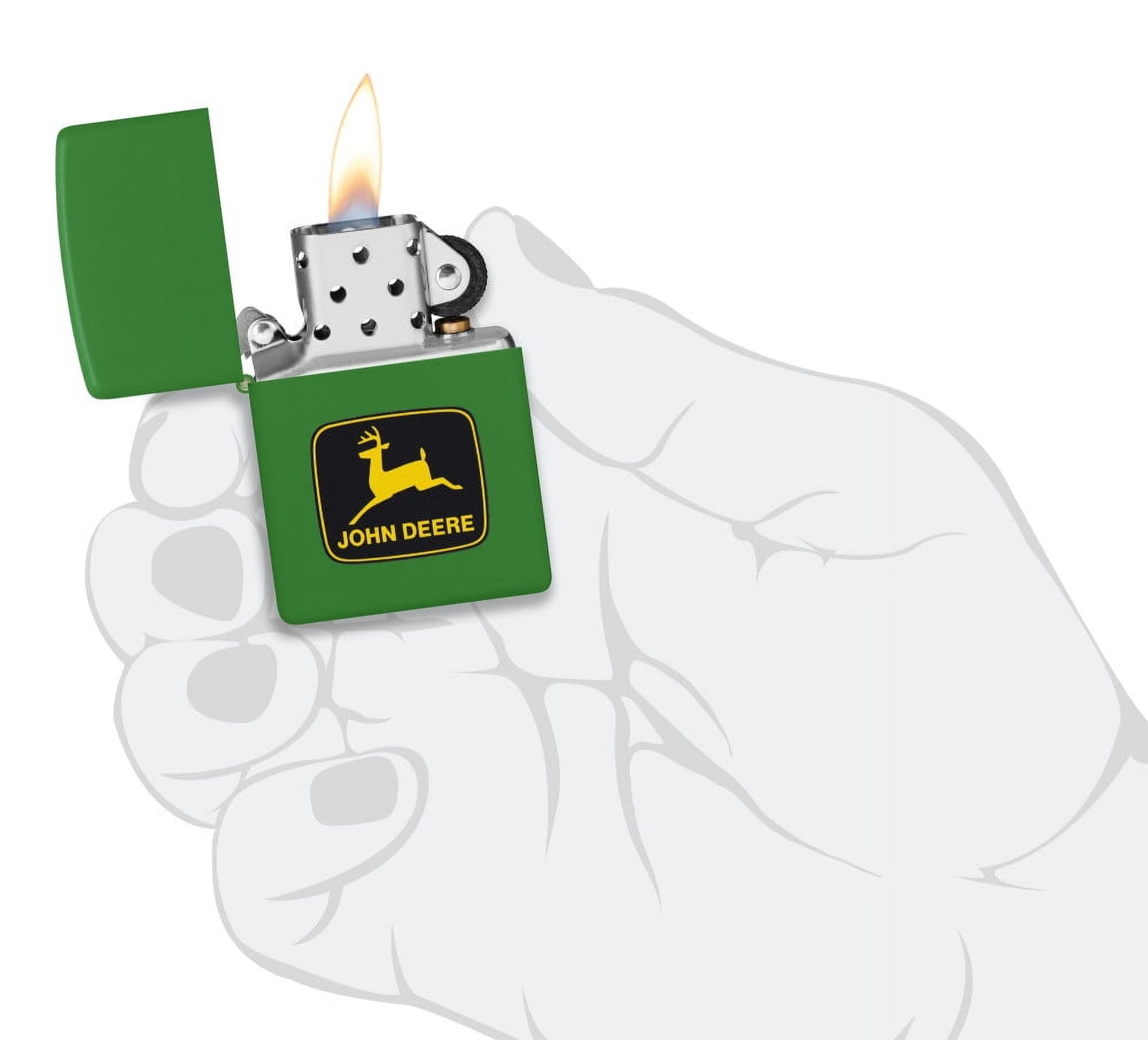 Zippo Pocket Lighter John Deere Logo Design Moss Green