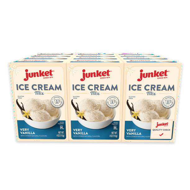 Junket Ice Cream Mix Very Vanilla, 4 Ounce (Pack of 12)