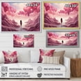 thumbnail image 4 of Designart "Serenity in the Skies Pink and White Balloon II" Landscapes Framed Wall Art - Modern Pink Abstract Landscapes Living Room Framed Canvas Art, 4 of 6
