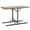 Anthracite and brown, variant on vidaXL Outdoor Dining Table Patio Garden Wicker Table with Glass Top PE Rattan