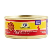 Angle View: Wellness Canned Cat Food Grain Free Beef And Chicken -- 5.5 Oz