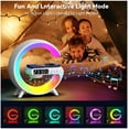thumbnail image 3 of Zerak Mini G-Shaped Smart Wireless Speaker & Charger – 10 Light Effects, Bluetooth Audio, Wake-Up Light Alarm Clock, Night Light Lamp, 3 of 7