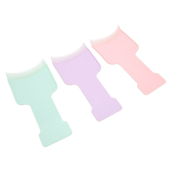 Hair Dye Highlighting Board,3pcs Balayage Board Curved Hair Highlighting Board Teeth Hair Dye Paddle Extended Durability