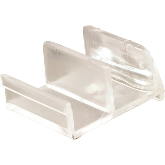 Prime-Line Products M 6111 Clear Acrylic Shower Door Bottom Guide, Sterling (Pack of 2)