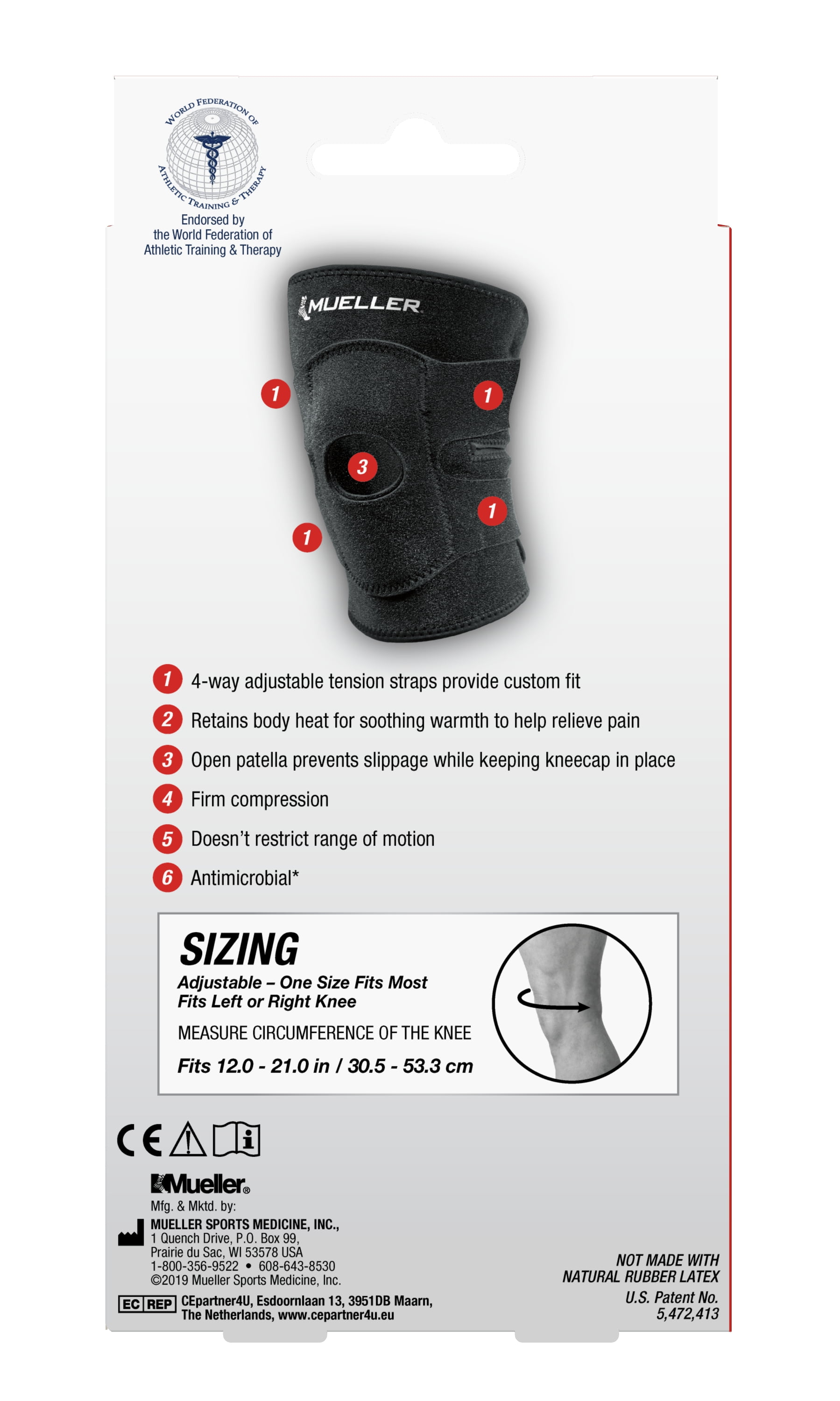 ADJUST-TO-FIT KNEE SUPPORT OSFM, Knee Braces & Sleeves, By Body Part, Open Catalog