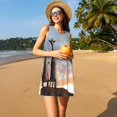 thumbnail image 3 of Fotbe Elephant Giraffe Vestido de Verano sin Mangas para Mujer – Vestido Midi Línea A, Estilo Camiseta Floral, Vestido Playero Casual y Fluido, 3 of 7