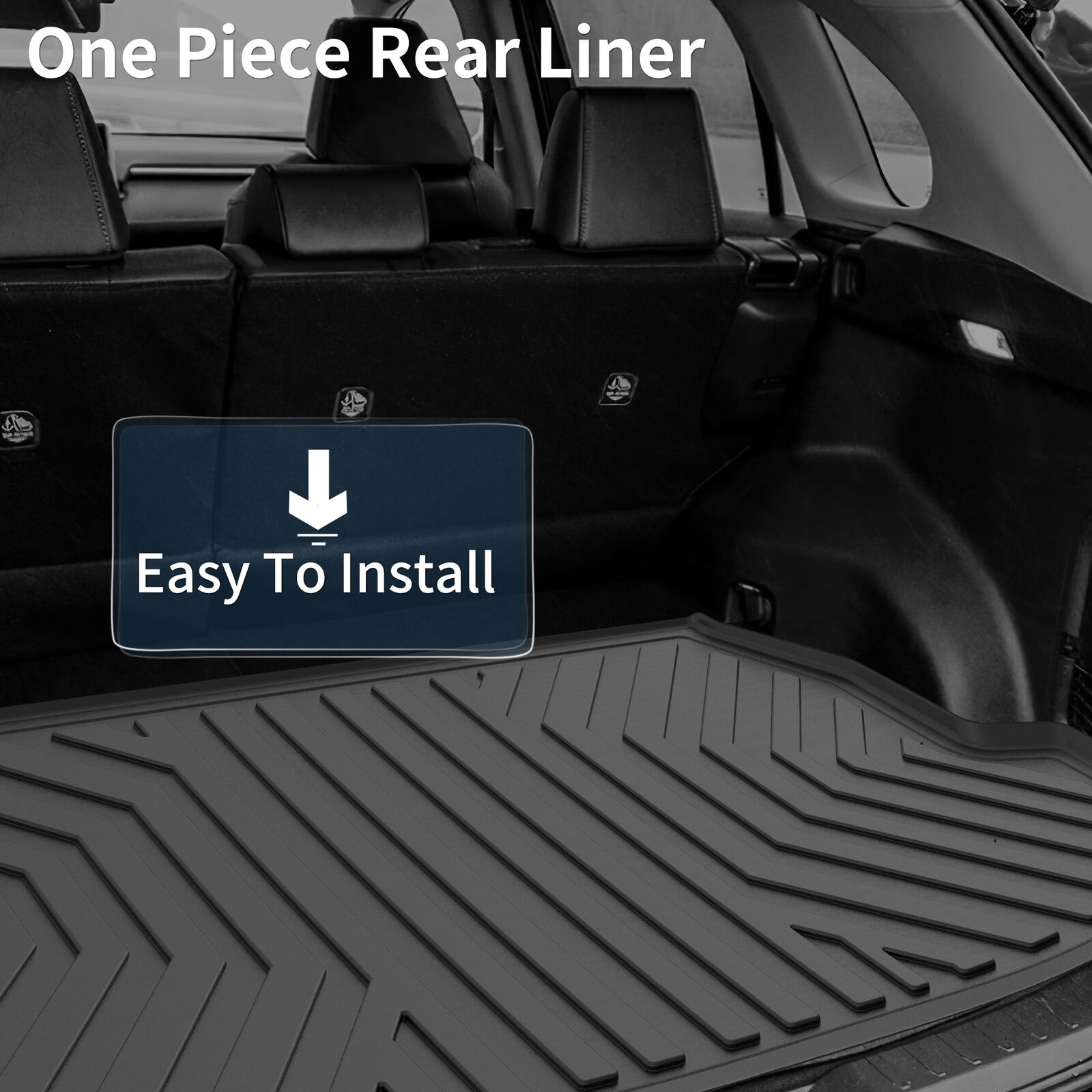 RVNI Floor Mats Liners & Trunk Cargo Liner for 2019-2023 Toyota RAV4 3D TPE Rubber
