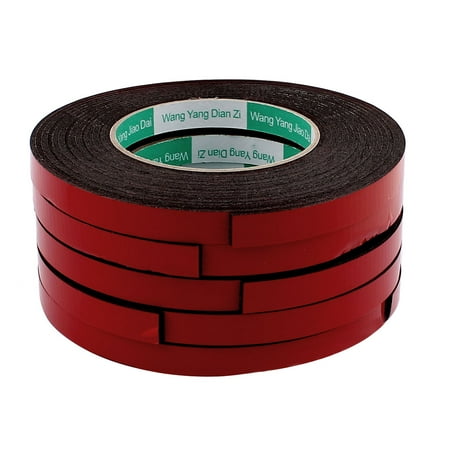 5pcs 5M Long 12x2mm Dual Sided Sponge Tape Adhesive Sticker Foam Glue Strip Red