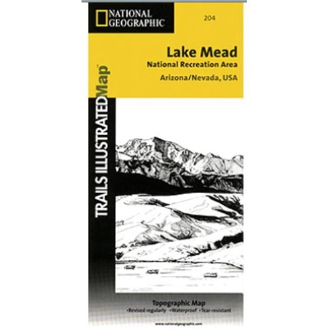 National Geographic TI00000204 Map Of Lake Mead National Recreation Area - Nevada - Arizona
