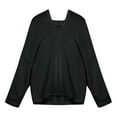 thumbnail image 5 of wendunide coats for women Women Fashion Loose Large Size Solid Color Hood Long Sleeves Sweater Tops Womens Sweater Coat Black 3XL, 5 of 8