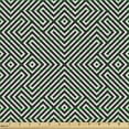thumbnail image 2 of Ambesonne Abstract Fabric by the Yard Upholstery, Maze-Like Symmetric Design, 1 Yard, Dark Grey and Eggshell, 2 of 5