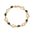 thumbnail image 1 of Pulsera En Forma De Corazón Para Mujer, Joyería Nupcial De Amor Para Boda Con Flores Cortadas Y Pulseras De Diamantes, Regalos Para Damas, Niñas Y Amigas seitruly AP006767-01, 1 of 6