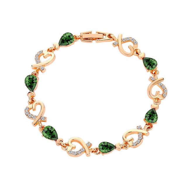 Pulsera En Forma De Corazón Para Mujer, Joyería Nupcial De Amor Para Boda Con Flores Cortadas Y Pulseras De Diamantes, Regalos Para Damas, Niñas Y Amigas seitruly AP006767-01