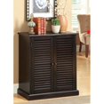 thumbnail image 3 of CoSoTower Modern Transitional Design 1pc Shoe Cabinet Espresso Finish Adjustable Shelves Louver Design Doors Home Furniture Shoe Rack, 3 of 8