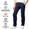 thumbnail image 3 of 2-Pack Men’s Heavyweight Fleece-Lined Stretch Chino Uniform Work Pants (31” Inseam), 3 of 4