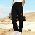 thumbnail image 4 of COSFO Mens Sweatpants with Pockets Oversize Black Wide Leg Athletic Open Bottom Pants Loose Fit Drawstring Elastic Waist Running Workout Trousers Mens Sweatpants, 4 of 6