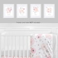 thumbnail image 4 of Sweet Jojo Designs Watercolor Floral Pink and Grey Unframed Wall Art Print 4 Piece Set, 4 of 6