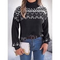 thumbnail image 6 of Women'S Sweaters Pullover Casual Long Sleeve Warm Sweaters Jumper Tops Fuzzy Knit Chunky Oversized Sweater Black L, 6 of 8