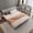 79"×59" with Headboard, variant on Folding Bed with 5" Memory Mattress, 75"x46" Double Portable Bed for Adults, Roll Away Foldable Beds on Wheels for Guest,Bed Side Pockets,Hideaway,Save Space