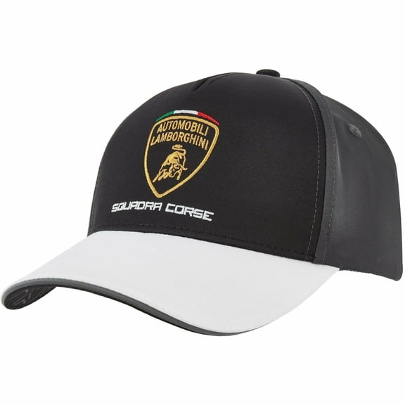 Automobili Lamborghini Squadra Corse Mens Corse Travel Black Hat
