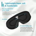 thumbnail image 6 of 3D Sleep Mask - 100% Blackout, Zero Eye Pressure, Adjustable Strap for Men & Women (Black), 6 of 7