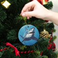 thumbnail image 6 of Funny Christmas Ornament,Funny Christmas Ornament,,Xmas Round Ceramic Pendant, 6 of 6