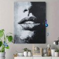 thumbnail image 4 of UXIEQU Black White Lips Abstract Canvas Wall Art 15.75x11.81 Inches, 4 of 8
