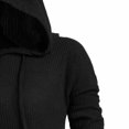 thumbnail image 5 of Clearance! Pullover Sweaters Fall Sweaters for Women 2025 Tops Plus Vintage Cloak Fashion Size Blouse Hooded Sweater High Low Blouse Halloween Sweaters for Women, 5 of 7