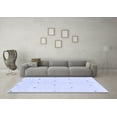 thumbnail image 3 of Ahgly Company Machine Washable Indoor Square Solid Blue Modern Area Rugs, 5' Square, 3 of 4