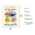 thumbnail image 2 of Buenos Aires - Fly there via Aerolineas Argentinas - Argentine Airlines - Vintage Travel Poster by Adolph Treidler c.1950s - Fine Art Matte Paper Print (Unframed) 16x20in, 2 of 4