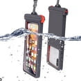 thumbnail image 1 of Caja transparente impermeable para teléfono celular, bolsa impermeable IPX8, bolsa seca con cordón de playa, 1 of 9
