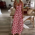 thumbnail image 1 of SMihono Robe Maxi Bohème d'Été pour Femmes Grande Taille Mode Décontractée d'Été avec Poches Sans Manches Imprimé Dentelle Col en V Robe de Plage Robe d'Été, 1 of 4