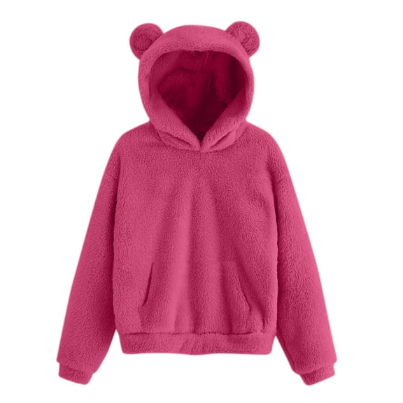 Cute Teddy Bear Ears Hoodie Warm Homewear
