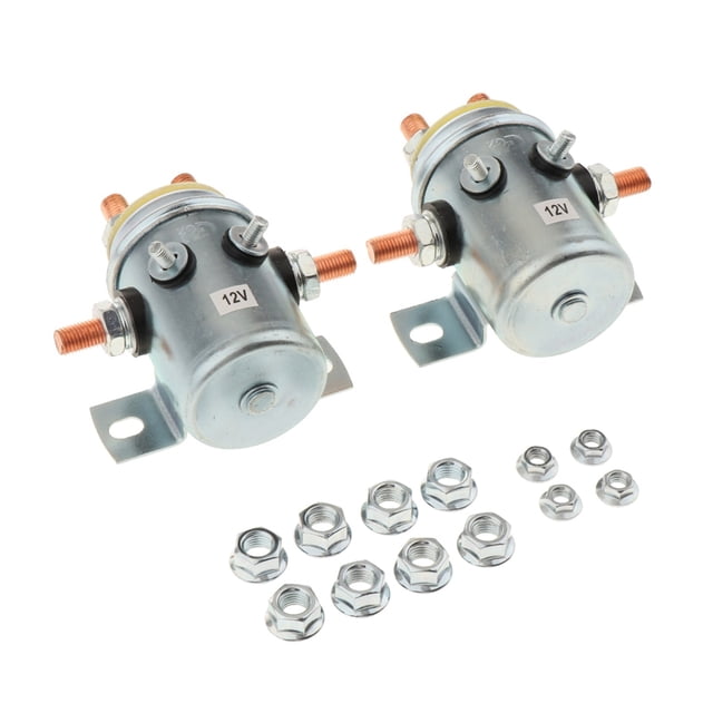 2Pcs 6-Terminal Continuous Duty Switch Relay Solenoid For Winch Marine 12V ,Easy to Use