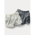 thumbnail image 3 of Time and Tru Women's Linen Blend Shorts with Smocked Waist, Sizes XS-XXXL, 3 of 7