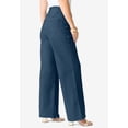 thumbnail image 3 of Roaman's Women's Plus Size Petite Plus Size Classic Stretch Wide Leg Jean, 3 of 5