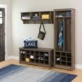 thumbnail image 2 of Prepac 18 pair Shoe Storage Cubby Bench, Drifted Gray, 2 of 6