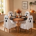 thumbnail image 4 of Halloween Ghost Chair Covers, 47 x 79 Inches Spooky Face Sign for Halloween Party Home Dining Room Office Decor, 4 of 5