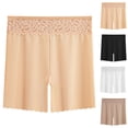thumbnail image 5 of Women's Cooling Slip Shorts for Under Dresses Anti Chafing Shorts - 4-Way Stretch Nylon, Stay-Put Lace, Thin Waist,Complexion 2XL, 5 of 6