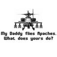 thumbnail image 2 of CafePress - Daddy Flies Apaches Infant Bodysuit - Baby Light Bodysuit, Size Newborn - 24 Months, 2 of 4