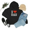 thumbnail image 4 of I Love Black Women Unisex Hoodie S-5XL Black is Beautiful Black Pride Proud, 4 of 5