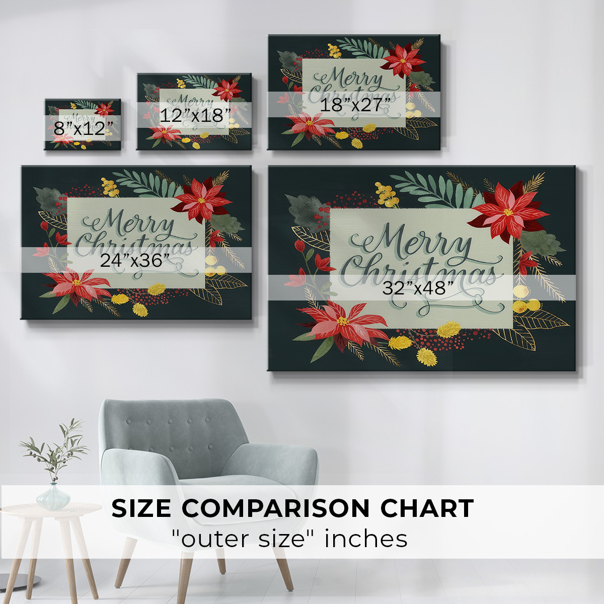 Bright Christmas Night I- Gallery Wrapped Canvas