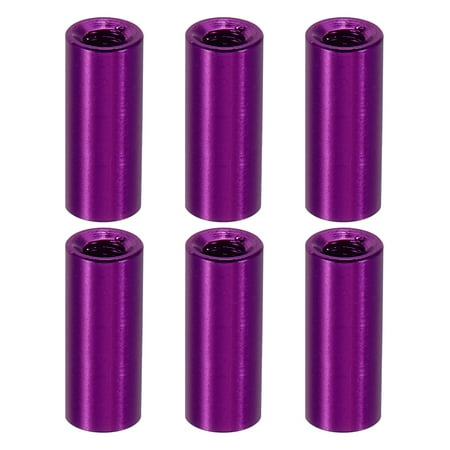 

M3 Aluminum Spacers 12 Pcs Metal Spacer Aluminum 3mm ID x 5mm OD x 12mm L Threaded Spacer Screw Standoff Purple