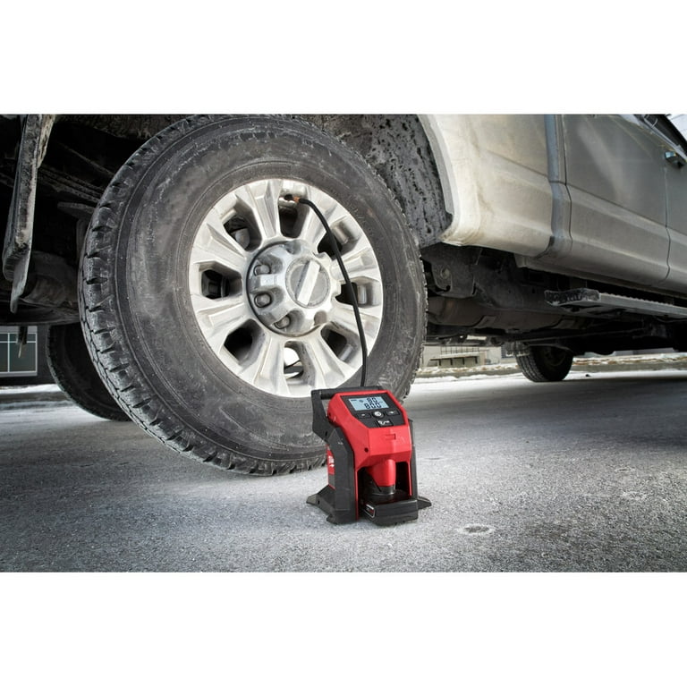 Milwaukee 2475-20 M12 12V Lithium-Ion Compact Cordless Tire Inflator with  Chucks, Needle and Nozzle 