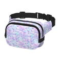 thumbnail image 2 of Fuzoiu Rainbow Scales Print Unisex Square Double Layer Waist Bag,Crossbody Fanny Pack Travel Workout Accessory, 2 of 9